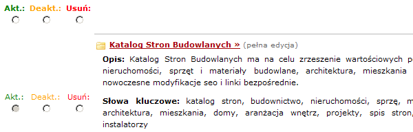 skrypt katalogu stron